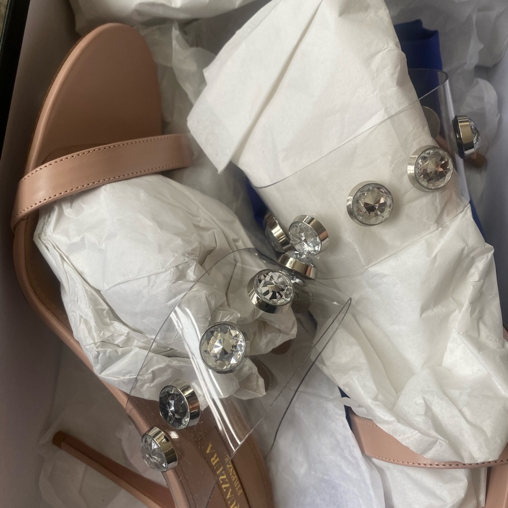 AQUAZZURA Galaxy sandal . Calf + pvc 40 1/2